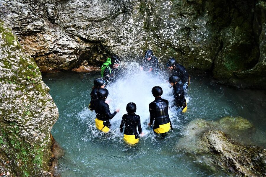 Bovec: 100% Unforgettable Canyoning Adventure + FREE photos - Sliding and Jumping the Natural Aquapark
