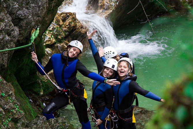 Canyoning Lake Bled Slovenia - Free Photos and Videos - Gear up correctly: wetsuit, harness, and safety coaching