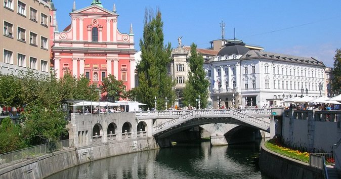 City Tour of Ljubljana - The Old Square to Triple Bridge walk, the route you will remember