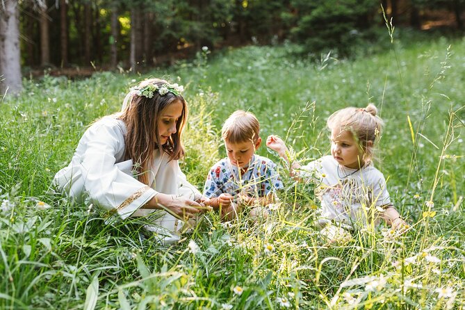 Family Adventure in Bled - Enchanted Forest theme park - Fairies’ music room at a forest viewpoint