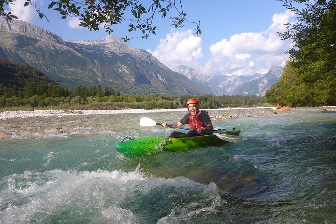 Guided Sit on Top Kayak Trip on Soca River - Stop One: River Soča, views plus real river time