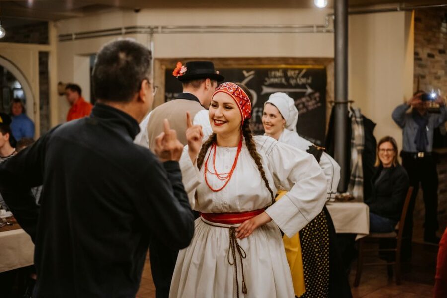 Ljubljana: Traditional Slovenian Dinner and Show - Learning the polka on the dance floor (yes, you really do it)