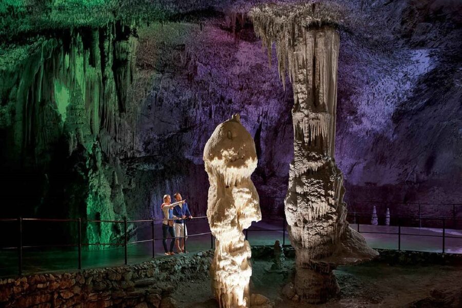 Piran: Half-Day Caves and Castles Tour from Portorož - Entering Postojna Cave, where the underground train is half the magic