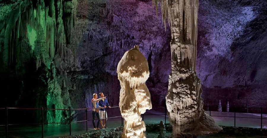 Rijeka: Postojna Cave and Predjama Castle - Entering Postojna Cave the easy way: Electric train first, then walking